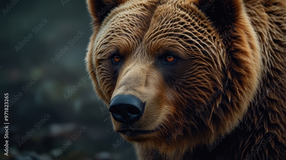 realistic illustration of a bear in the forest realistic illustration of a bear in the forest
