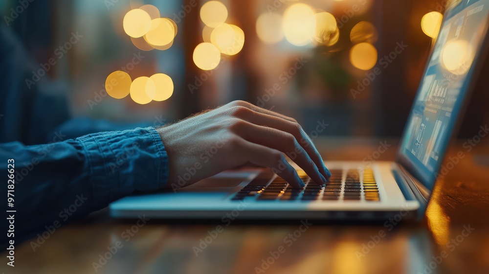 Close-Up of Hands Typing on Laptop Keyboard Close-Up of Hands Typing on Laptop Keyboard