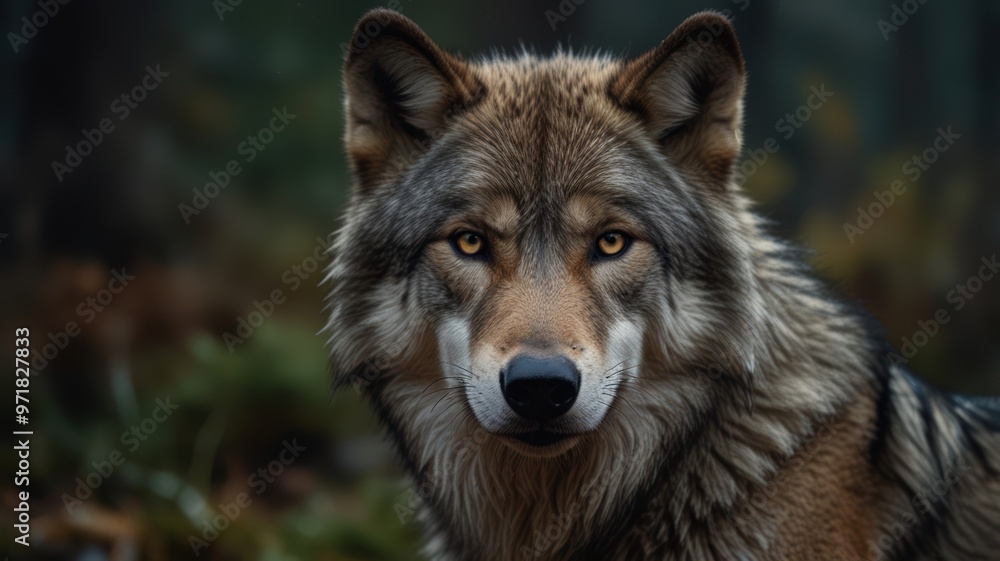 illustration of a wolf in a jungle illustration of a wolf in a jungle