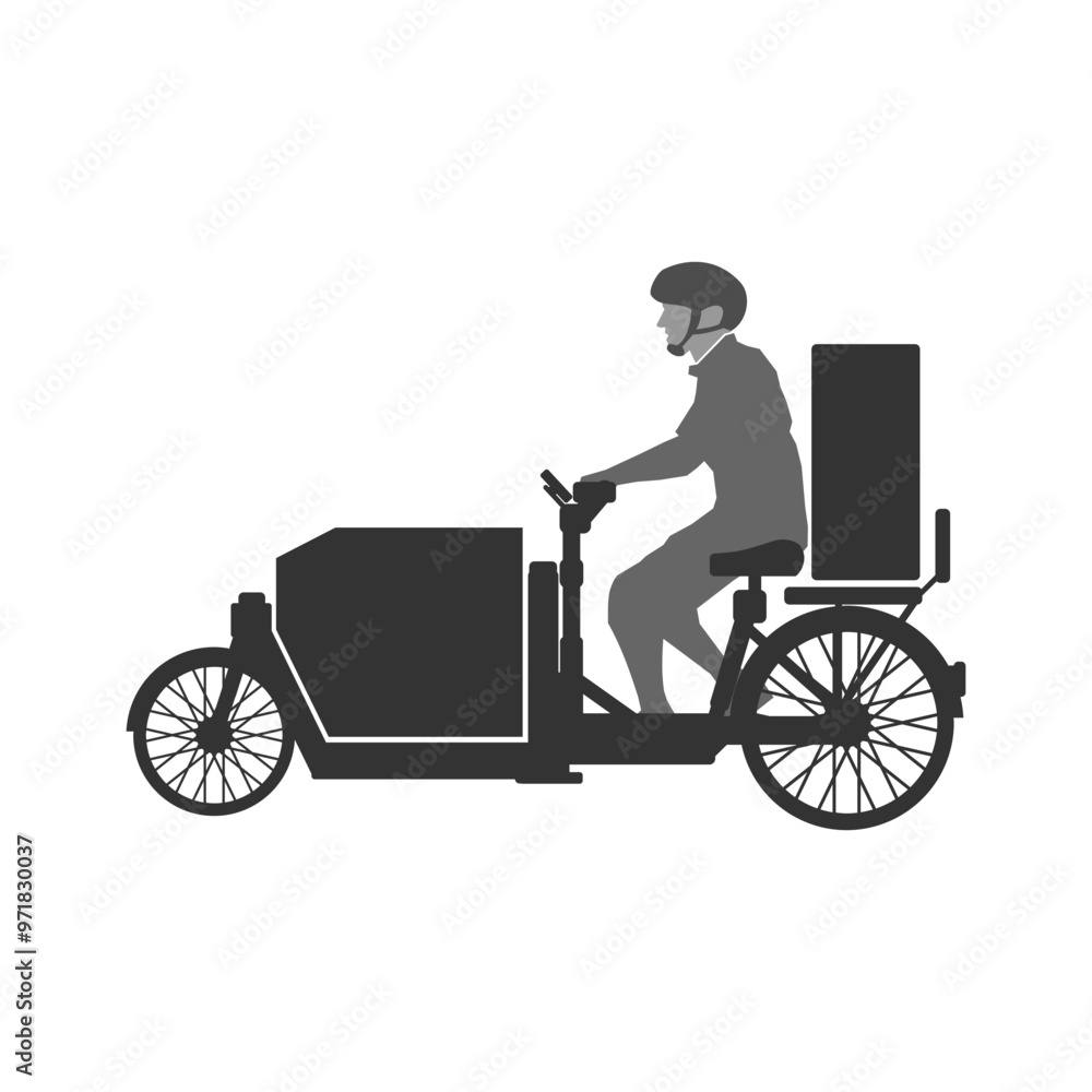 cargo bike silhouette sign illustration design cargo bike silhouette sign illustration design