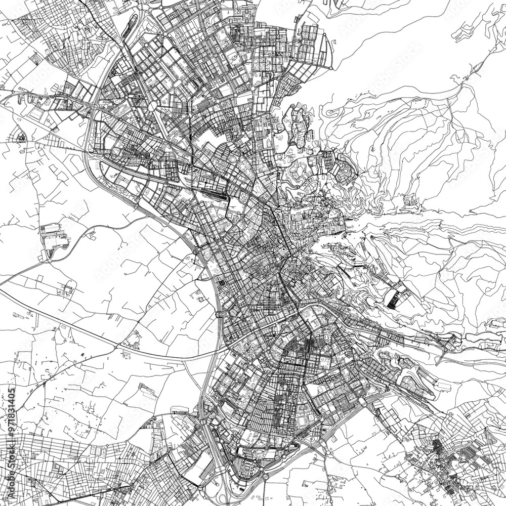 Fototapeta premium 3D illustration of city and urban in Granada Spain