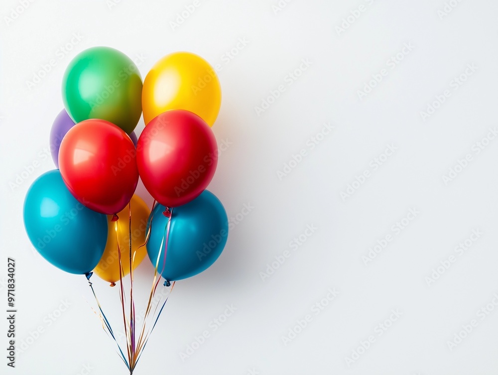 red and yellow balloons isolated on a white background red and yellow balloons isolated on a white background