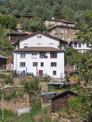 Village of Sitovo with nineteenth century houses, Bulgaria