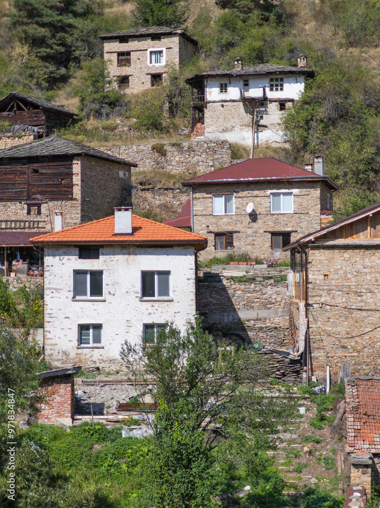 Village of Sitovo with nineteenth century houses, Bulgaria Village of Sitovo with nineteenth century houses, Bulgaria