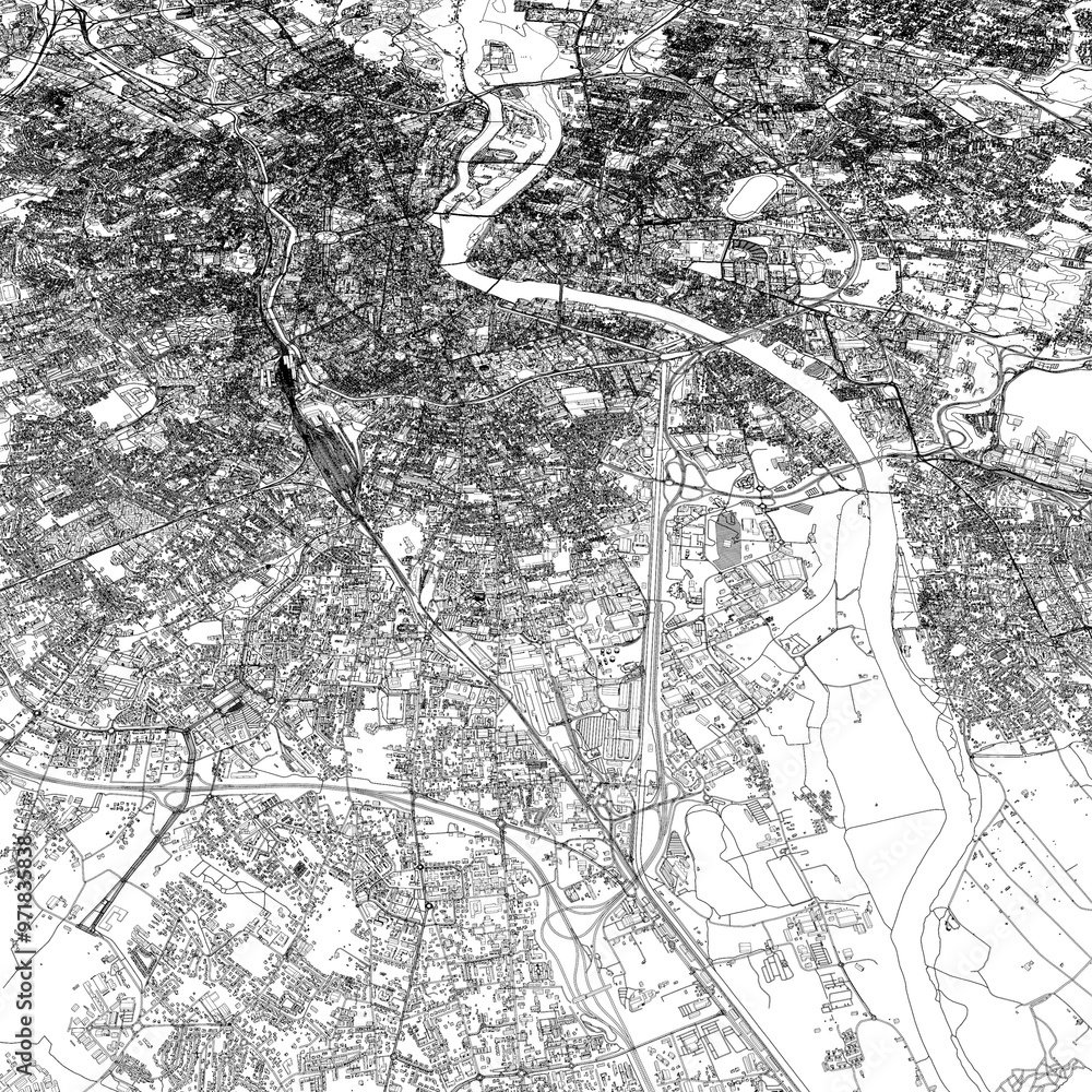 Fototapeta premium 3D illustration of city and urban in Toulouse France