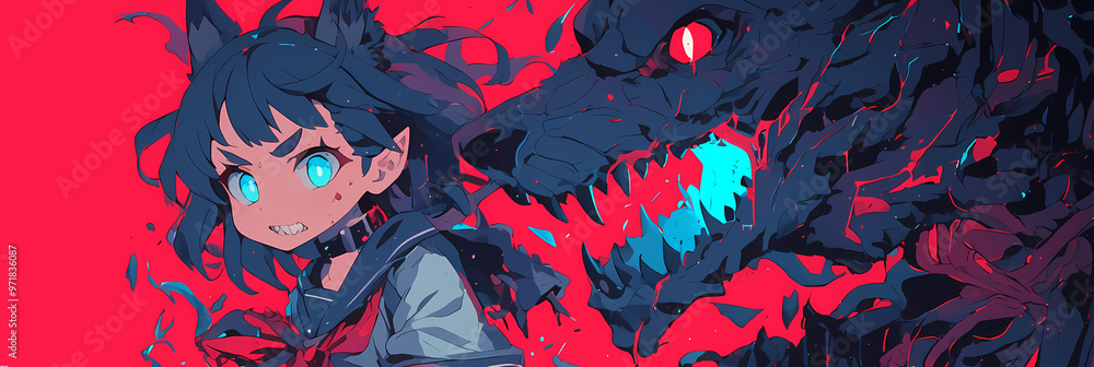 Kawaii Monster Girl Gargoyle – Cute and Creepy Horror Design Kawaii Monster Girl Gargoyle – Cute and Creepy Horror Design