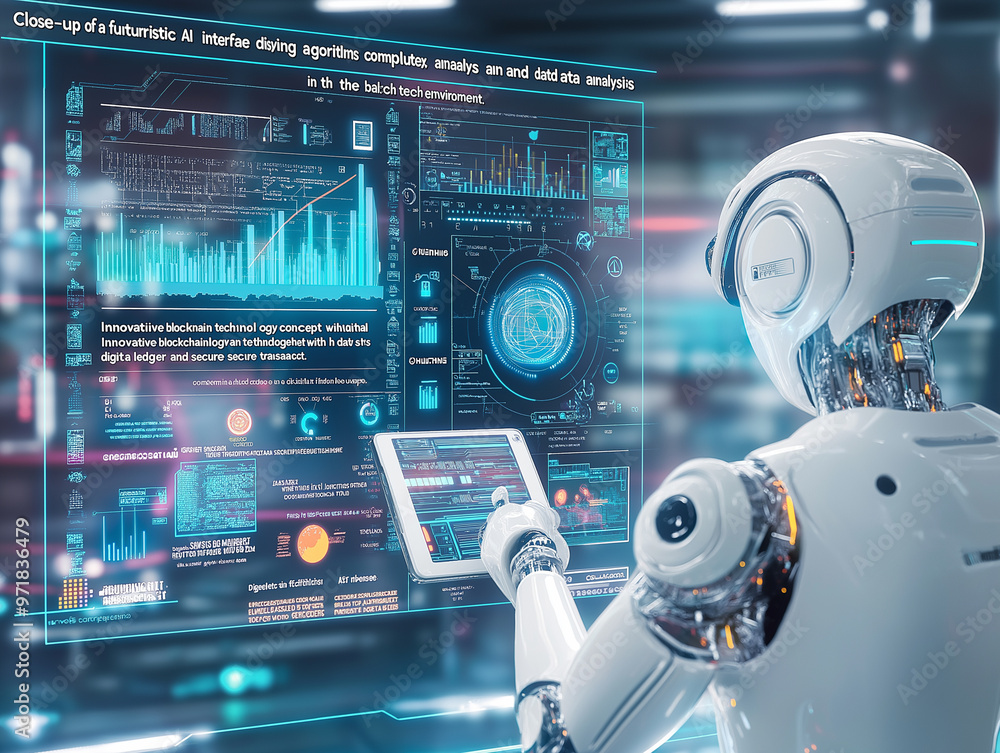 Robot Interacting with AI Interface on Air Display and Handheld Device Robot Interacting with AI Interface on Air Display and Handheld Device