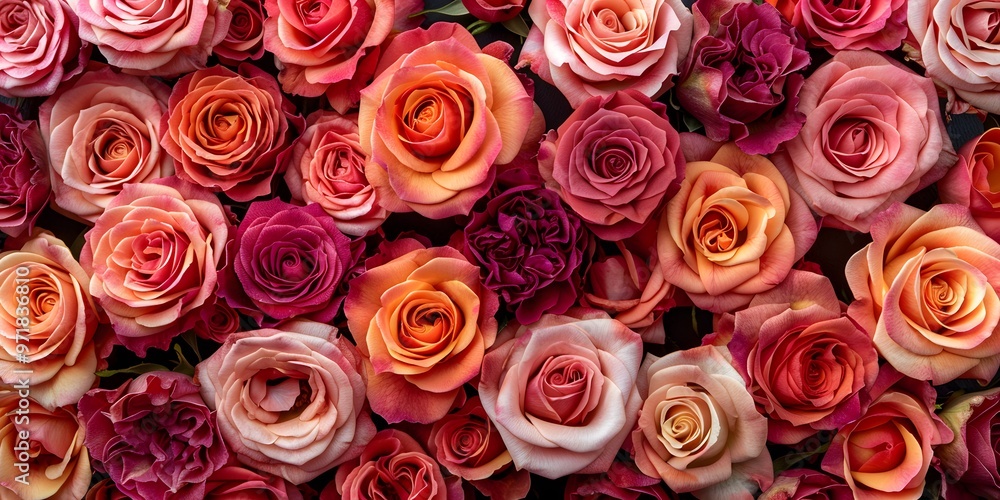 Obraz premium Vibrant rose blossoms.