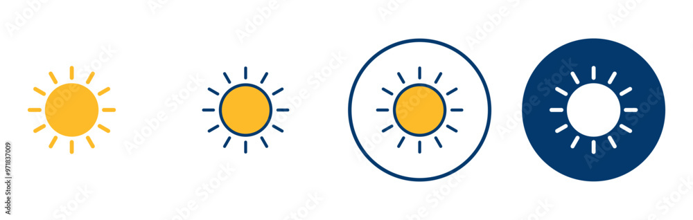 Sun icon vector isolated on white background. Sun vector icon Sun icon vector isolated on white background. Sun vector icon