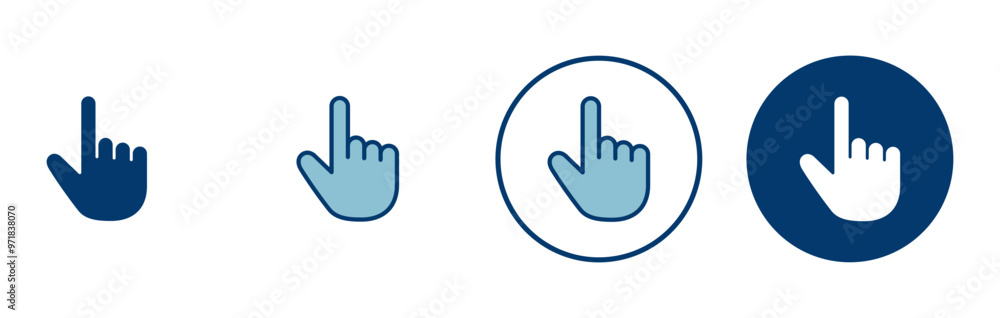 Hand click icon vector isolated on white background. pointer icon vector. hand cursor icon vector Hand click icon vector isolated on white background. pointer icon vector. hand cursor icon vector