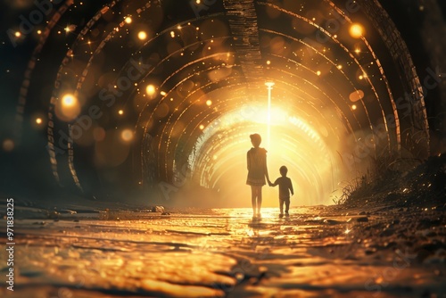 A child travels back in time and meets their younger self, learning valuable lessons about life