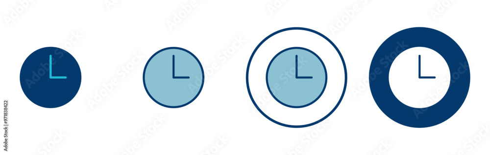 Clock icon vector isolated on white background. Time icon vector. Clock vector icon Clock icon vector isolated on white background. Time icon vector. Clock vector icon