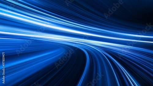 Abstract background with high-speed motion and data transfer concept, featuring light trails and long exposure for technological innovation, perfectly suited for topics of speed, modern advancements photo