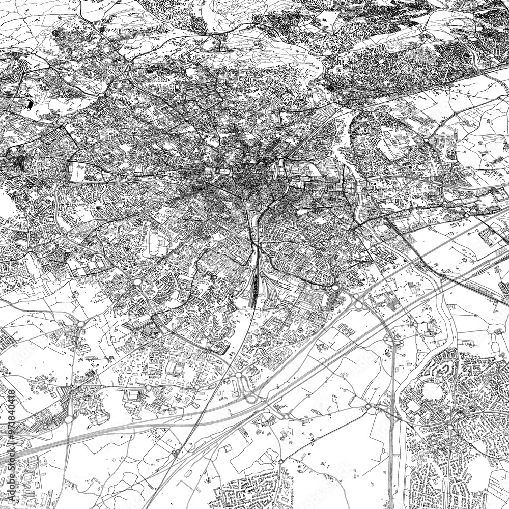Obraz premium 3D illustration of city and urban in Montpellier France