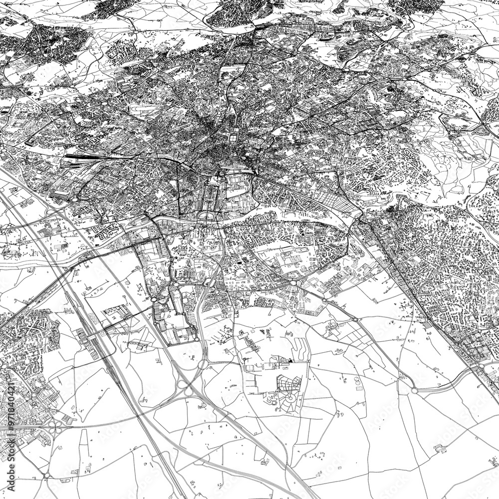 Fototapeta premium 3D illustration of city and urban in Montpellier France