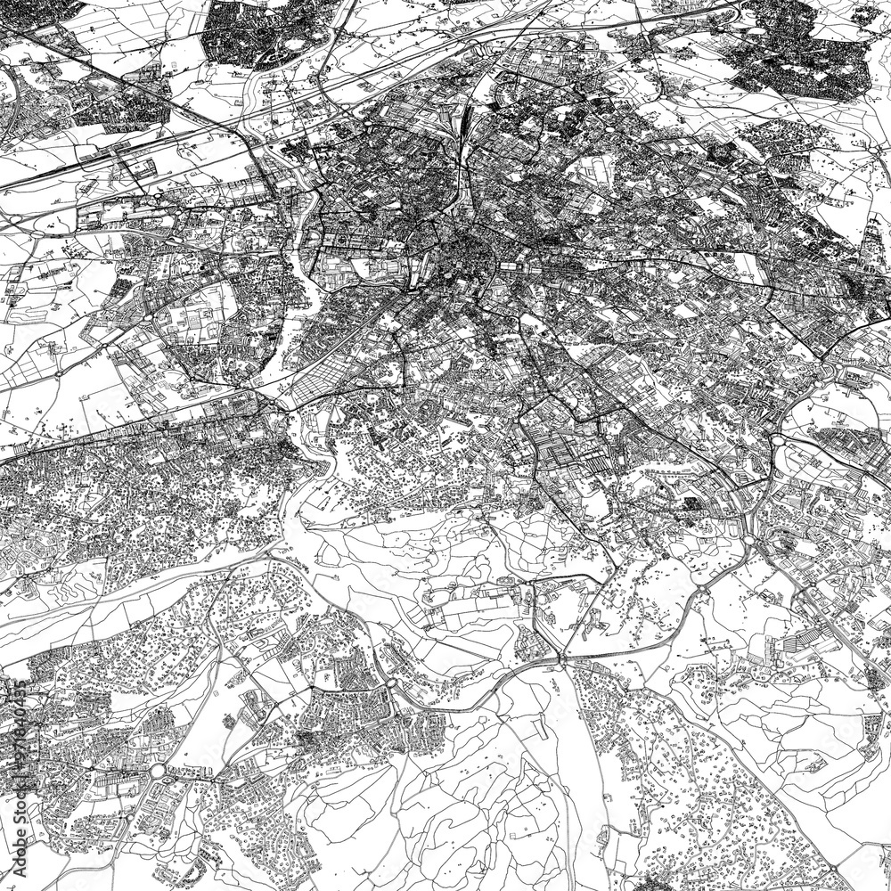 Fototapeta premium 3D illustration of city and urban in Montpellier France