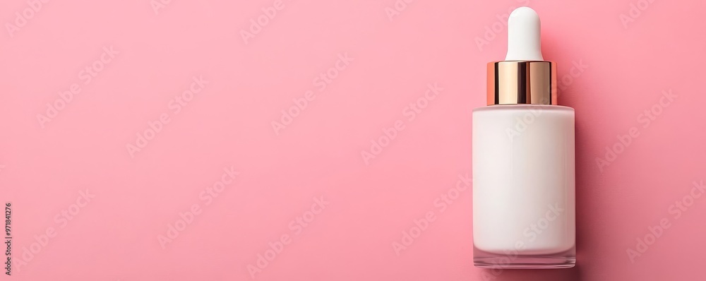 A beauty product with a gentle, misty background and clear copy space at the top A beauty product with a gentle, misty background and clear copy space at the top