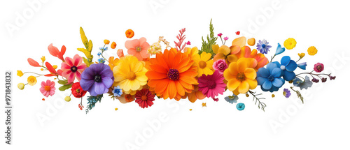 Vibrant Floral Bouquet with Mixed Color Flowers