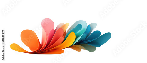 Abstract Floral Design with Layered Colors