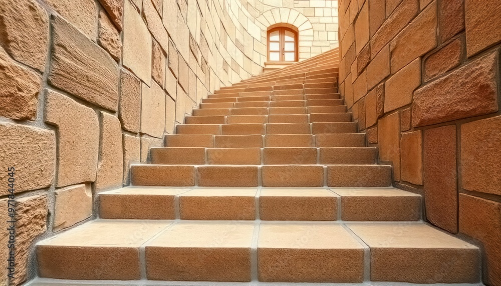 Fototapeta premium stairs in the old castle