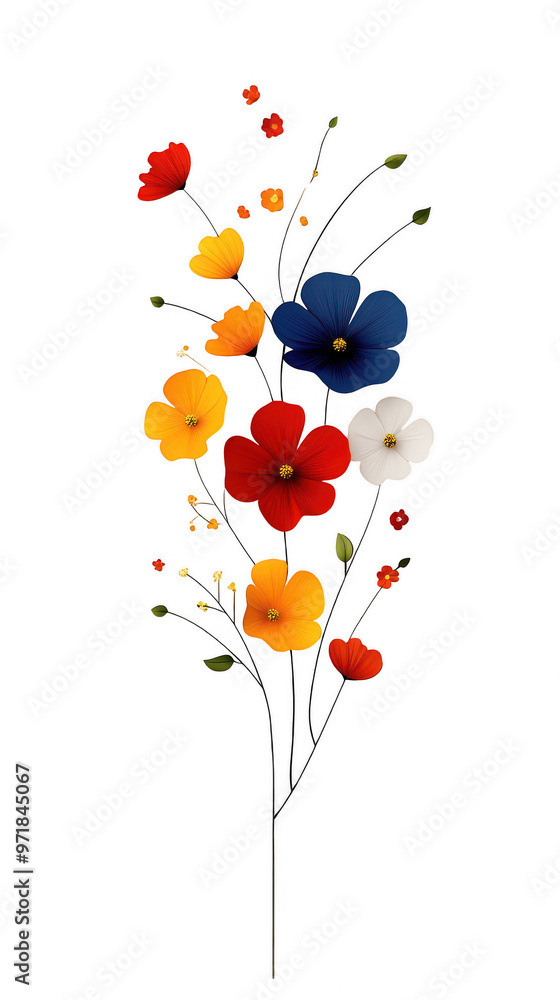 Vibrant Floral Bouquet on Gray Background Vibrant Floral Bouquet on Gray Background