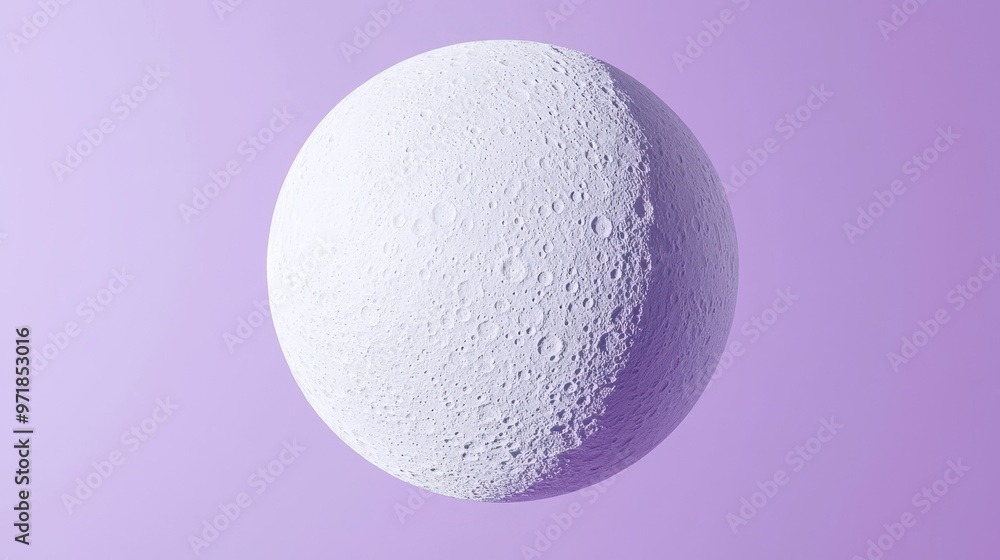 White Moon on Purple Background Minimalist Design White Moon on Purple Background Minimalist Design