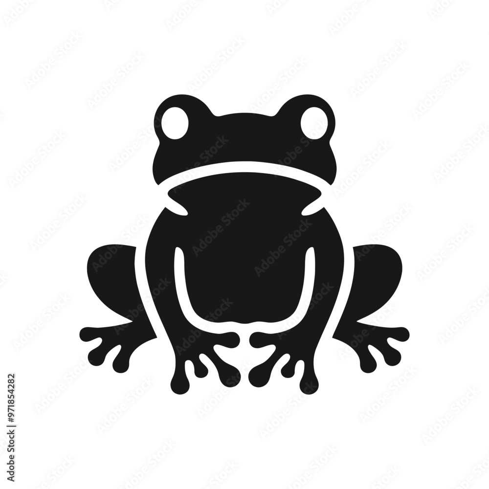 Amphibian Frog Silhouette Vector Illustration Ideal for Wildlife and Animal Graphics Amphibian Frog Silhouette Vector Illustration Ideal for Wildlife and Animal Graphics