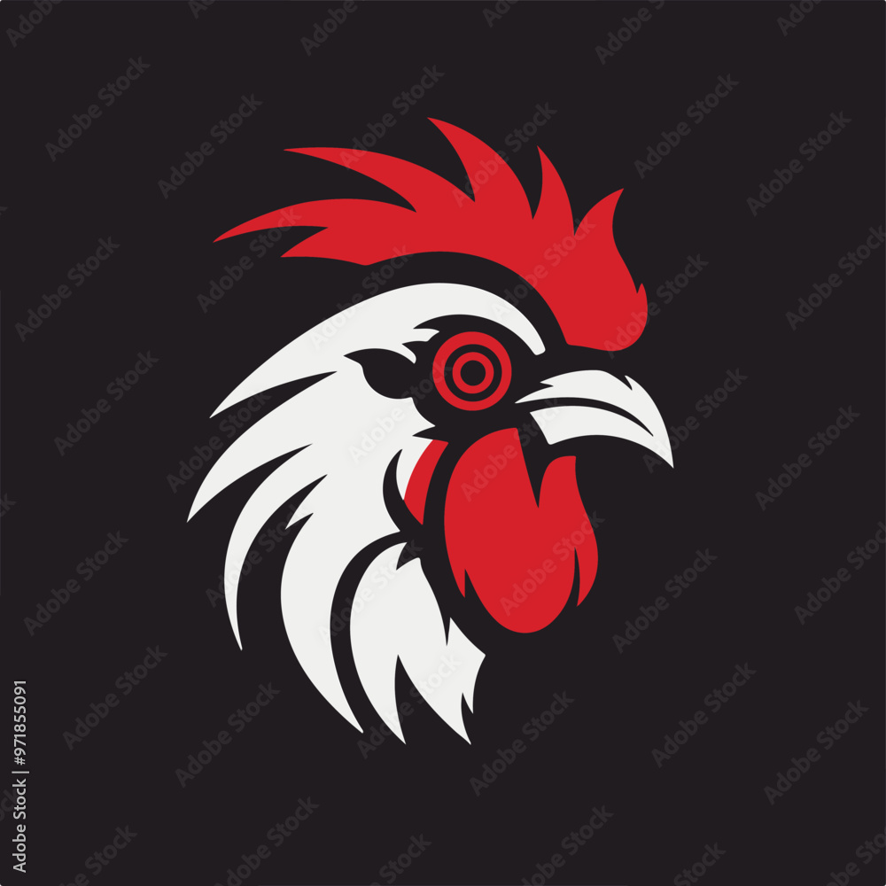 Simple vector mascot of rooster for sport club Simple vector mascot of rooster for sport club
