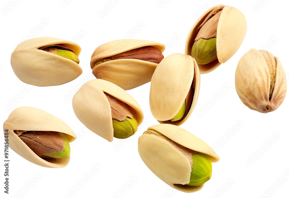 Close Up to a set of pistachio Nuts PNG pistachio Nuts falling or floating in the air isolated on white and transparent background - pistachio pieces With shell Nut kernels Green seeds Close Up to a set of pistachio Nuts PNG pistachio Nuts falling or floating in the air isolated on white and transparent background - pistachio pieces With shell Nut kernels Green seeds