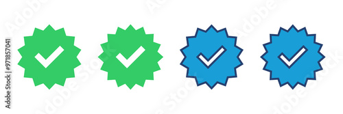 verified icon vector. verification check mark. approved icon