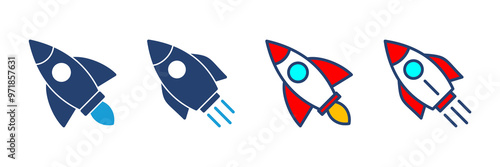 Rocket icon vector. Startup icon vector.