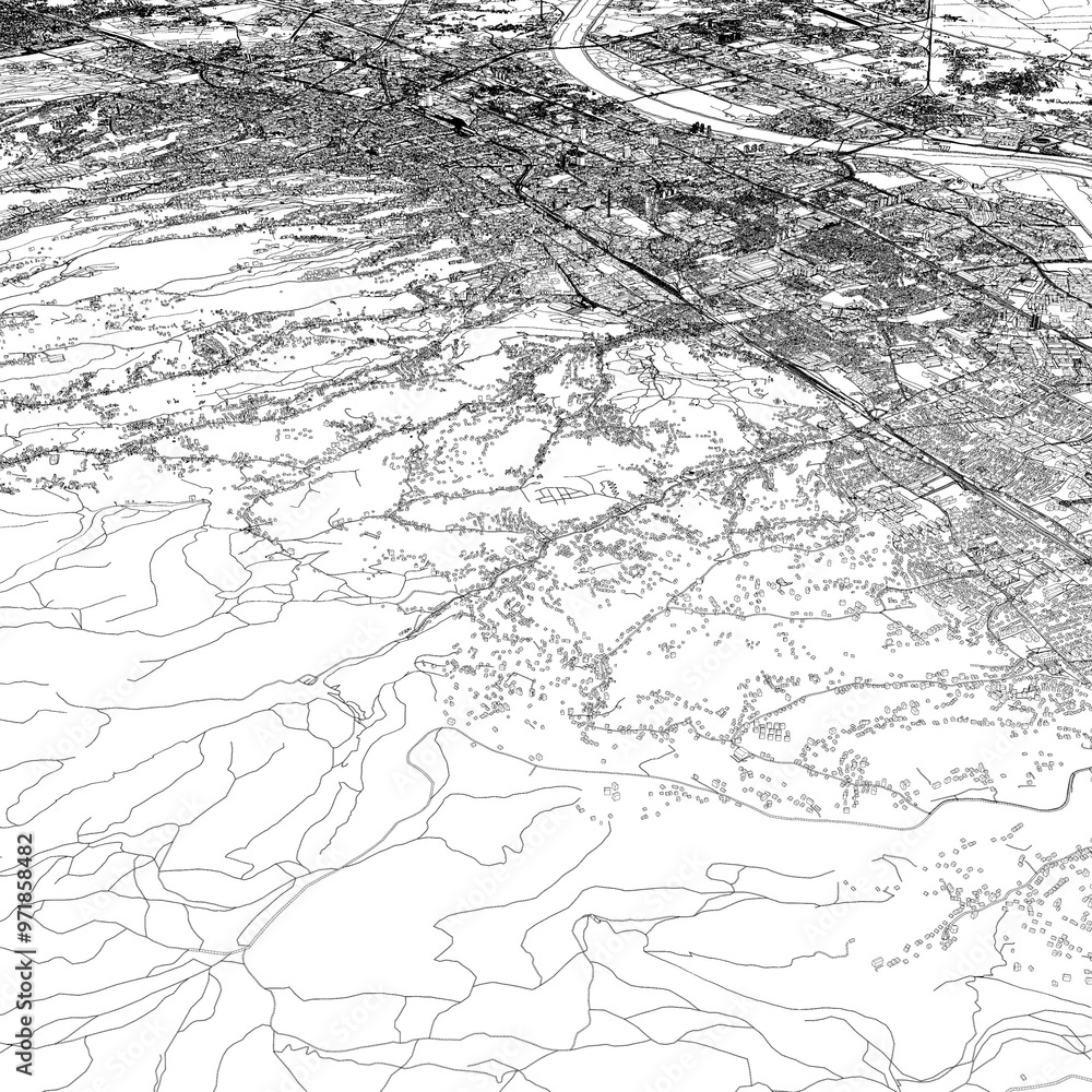 Fototapeta premium 3D illustration of city and urban in Zagreb Croatia