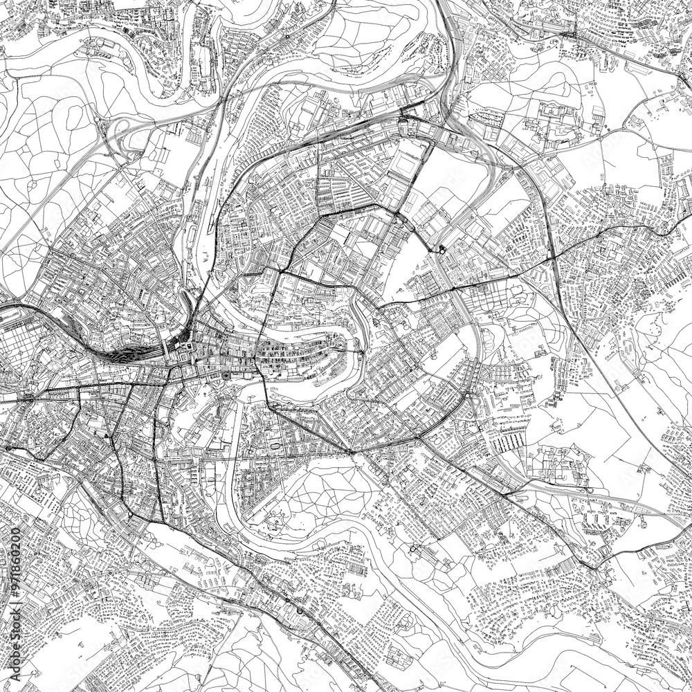 Fototapeta premium 3D illustration of city and urban in Bern Switzerland