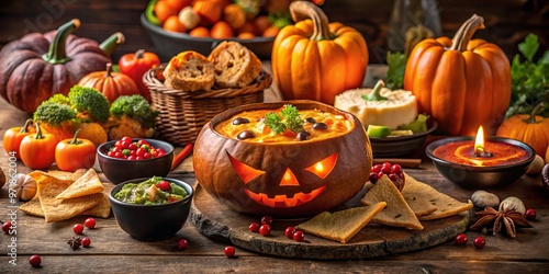 Get ready to revel in a wickedly wonderful dinner party filled with glowing pumpkins, bubbling witch's cauldron dips, photo