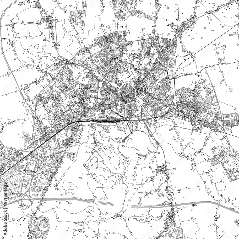 Fototapeta premium 3D illustration of city and urban in Vicenza Italy