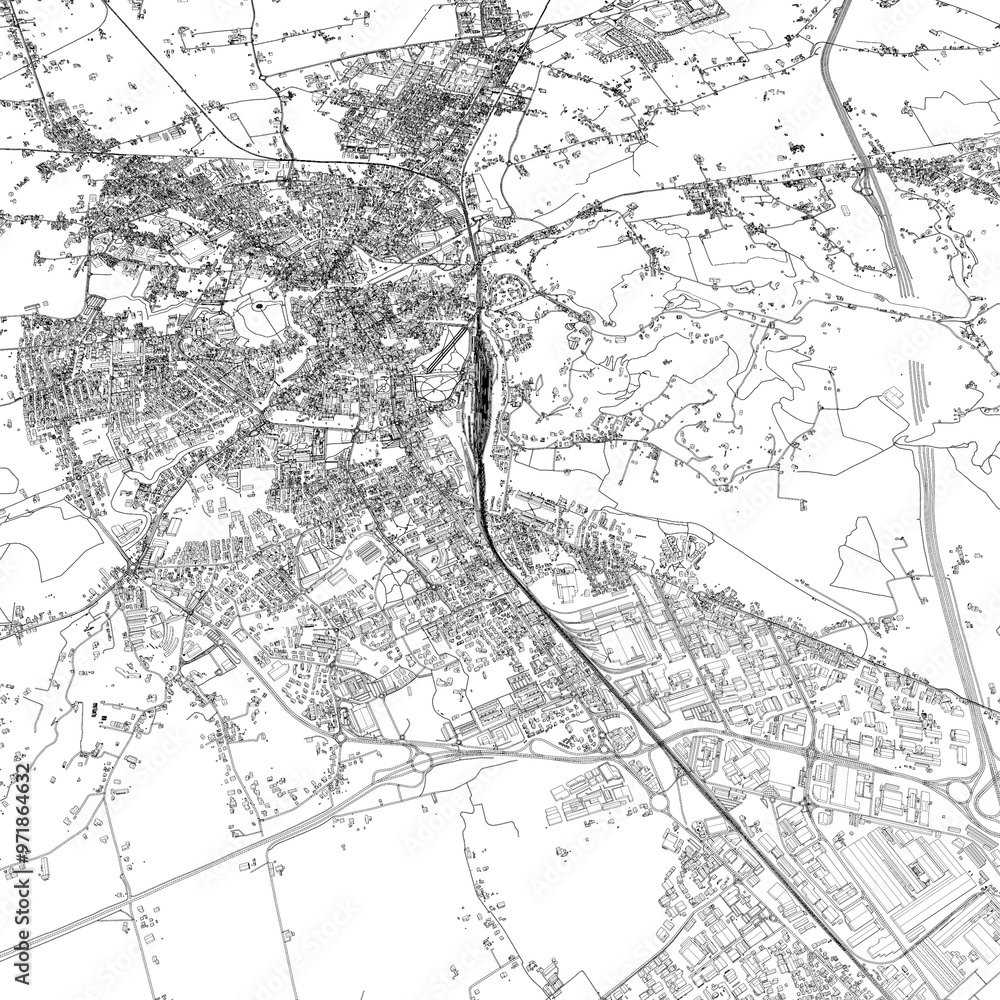 Fototapeta premium 3D illustration of city and urban in Vicenza Italy