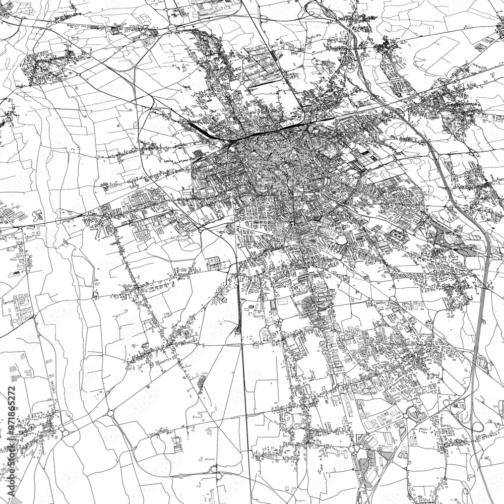 Fototapeta premium 3D illustration of city and urban in Udine Italy