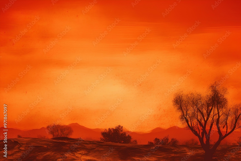Naklejka premium fire in the sky