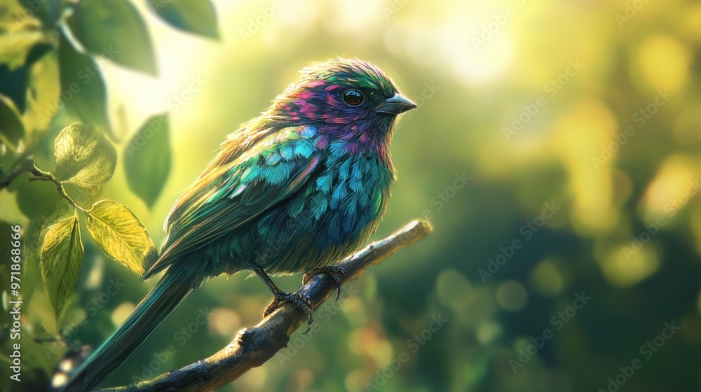 A Vibrant Bird Perched on a Branch A Vibrant Bird Perched on a Branch