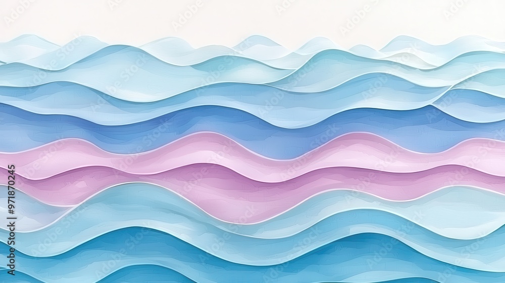 Vibrant, layered waves in shades of blue and pink create a serene and artistic ocean-inspired backdrop. Vibrant, layered waves in shades of blue and pink create a serene and artistic ocean-inspired backdrop.