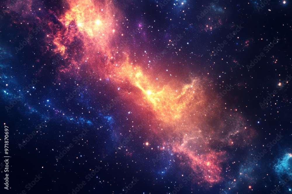 Stunning galaxy view an empty space in the universe captured in the great outdoors Stunning galaxy view an empty space in the universe captured in the great outdoors