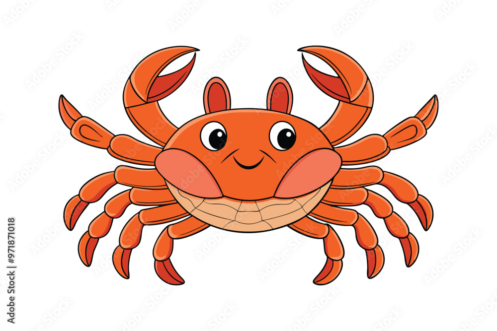Fototapeta premium crab vector art illustration design.