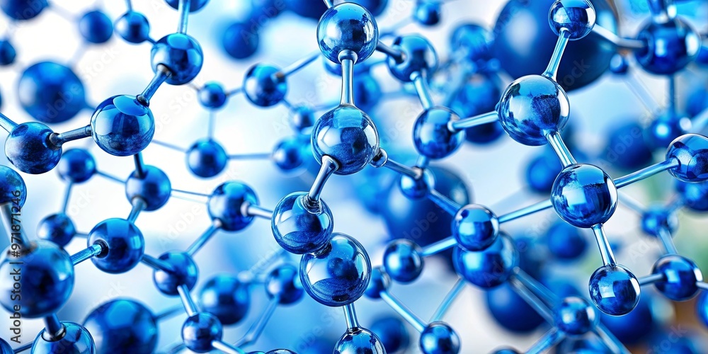 Abstract blue molecules background with chemical compounds for pharmacy or medicine theme Abstract blue molecules background with chemical compounds for pharmacy or medicine theme