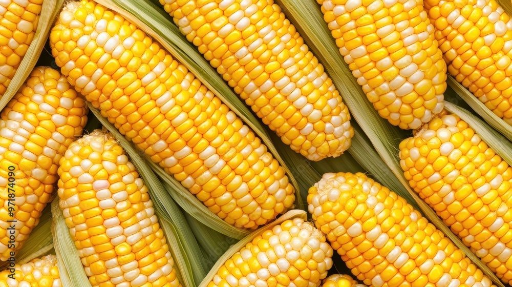 Fresh Yellow Corn Close Up Texture Fresh Yellow Corn Close Up Texture