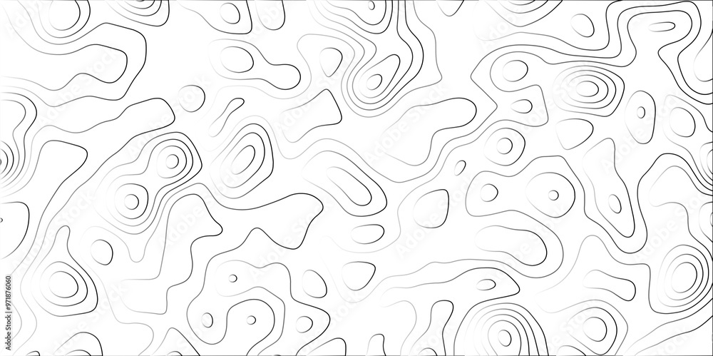Fototapeta premium Abstract Gradient line topographic Contour Scheme & Geographic Moutain terrain. Contour map background. Cartographic Weave with seamless striped patterns and wavy gradient lines 