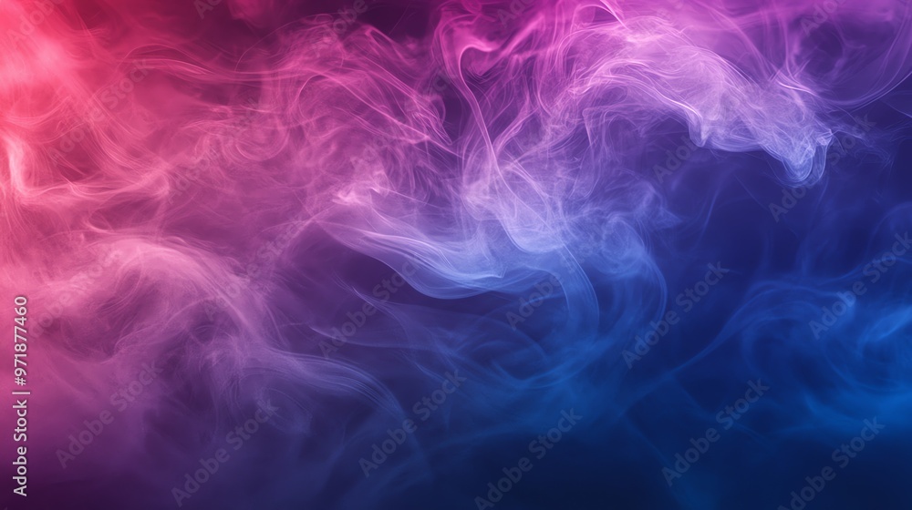 Fototapeta premium Abstract colorful smoke trails against a black background.