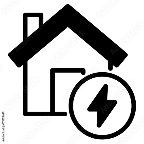 house with lightning bolt icon