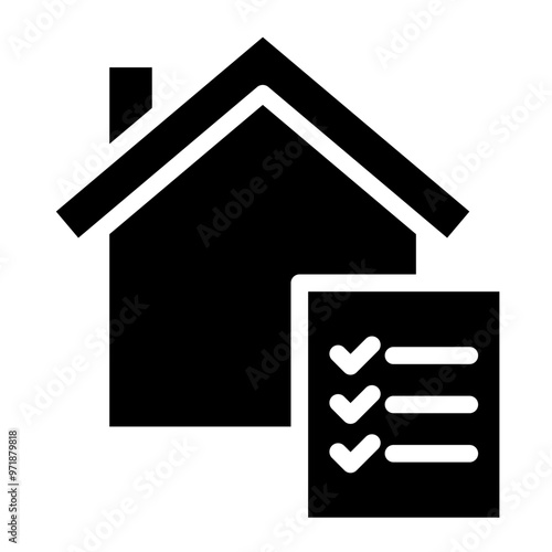 properties, home with checklist icon