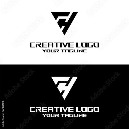 creative letter logo ch desain vektors photo