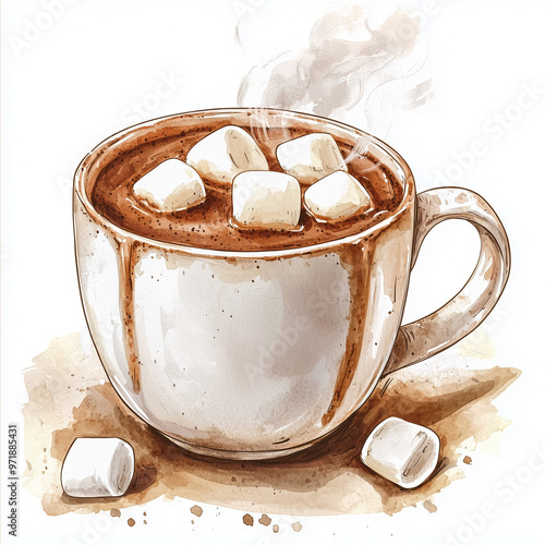 A cup of steaming hot cocoa...